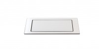 Energiebox EVOline Backflip Glas (weiß matt) 2er Steckdose mit USB